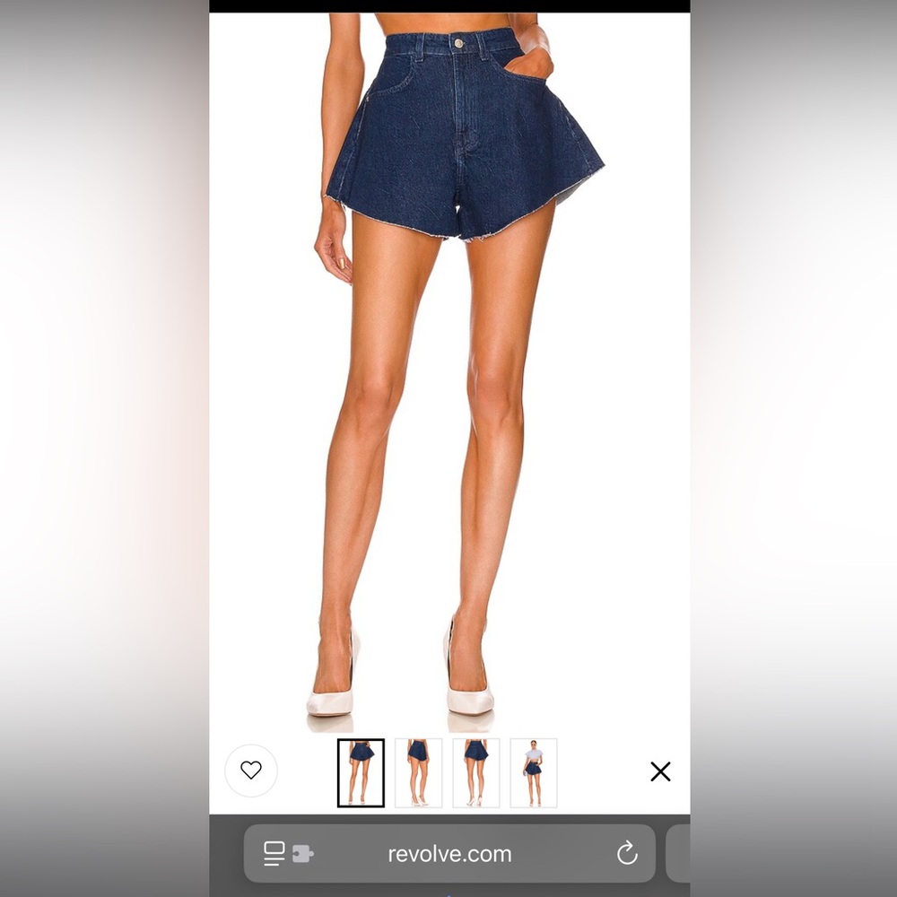WeWoreWhat Blue High-Waisted Jean Shorts